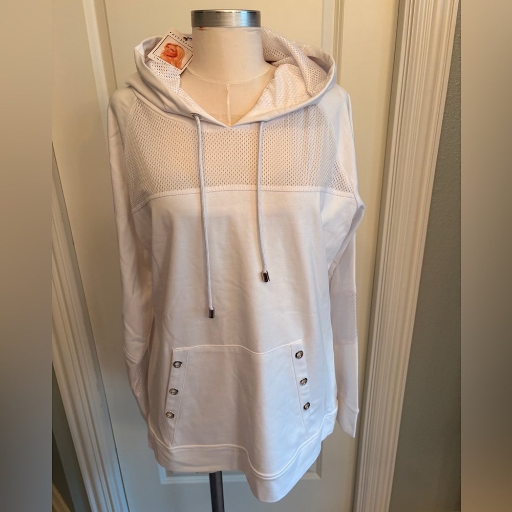 VACCELI Italy NWT sz L White Hoodie